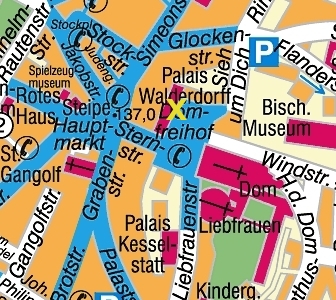 Lageplan Stadtbibliothek Palais Walderdorff