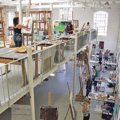 Blick in ein Atelier der Kunstakademie.