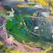 Acryl, bunte Farbmischung